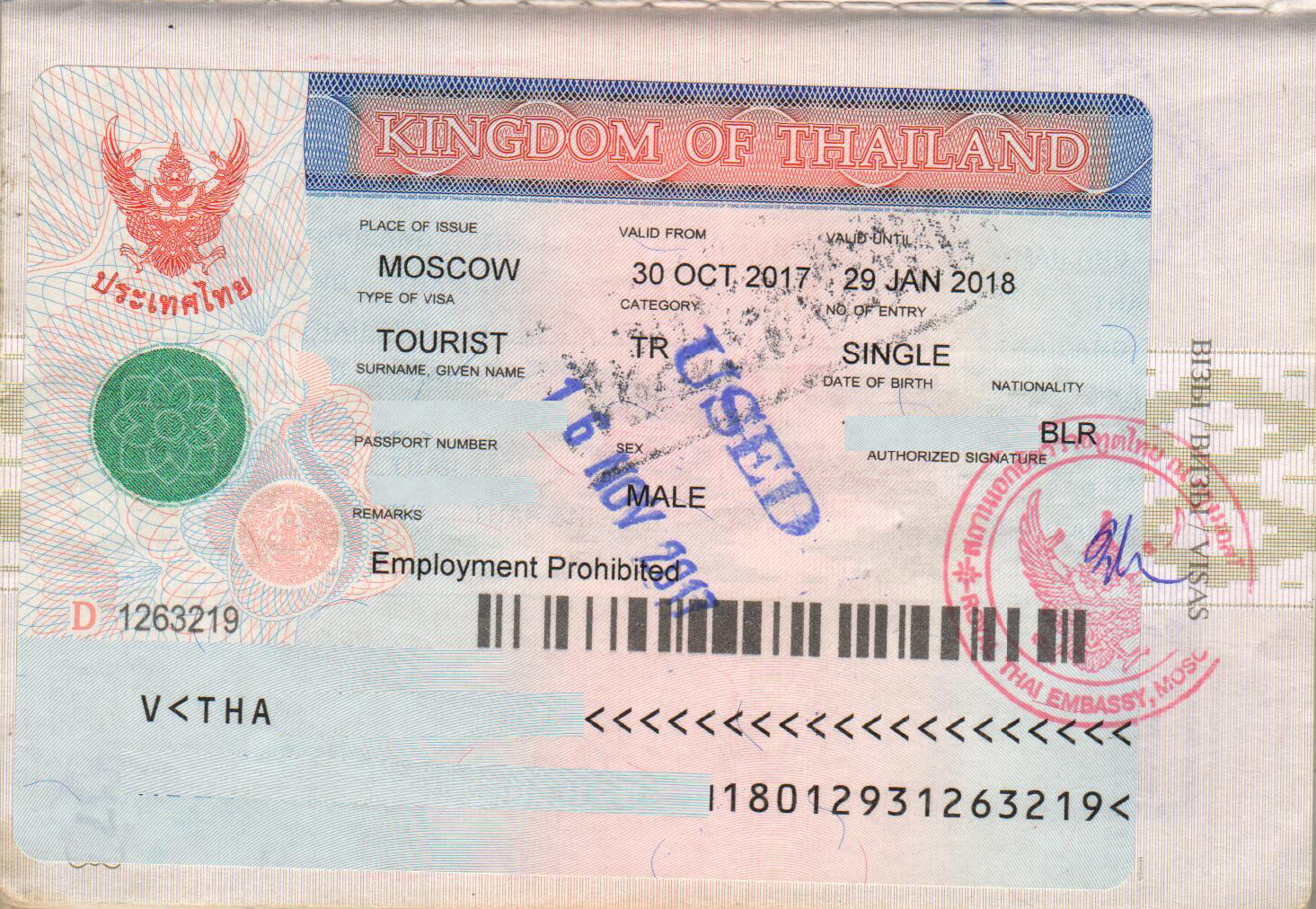 visa thailand